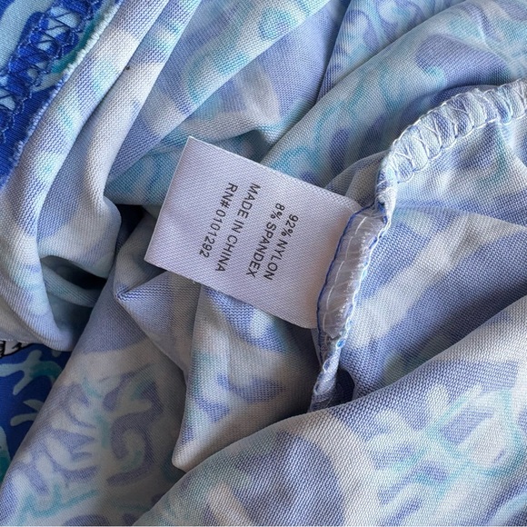 Lulu B Plus 1X Blue Summer Coral Knotical Print Sleeveless Summer Dress Beachy - Picture 6 of 8